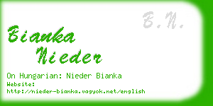 bianka nieder business card